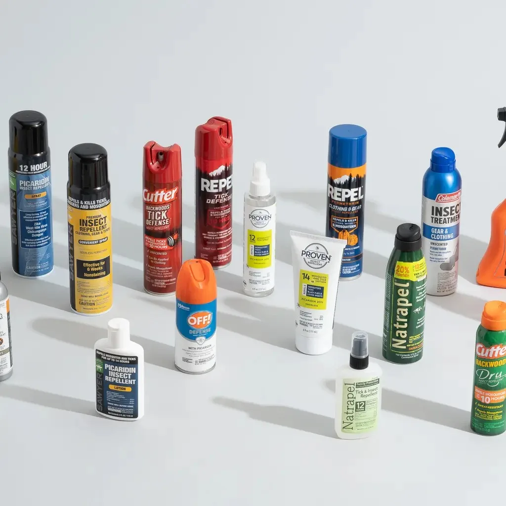 Various insect repellent sprays and lotions for a masai mara packing list.