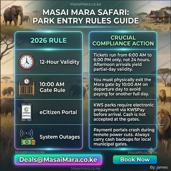 An infographic detailing four key park rules and required compliance actions for visitors.