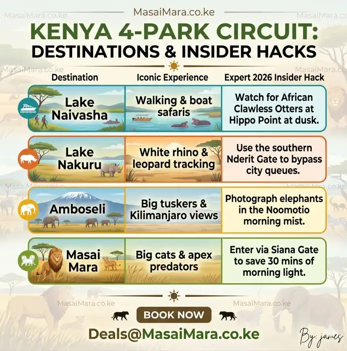Colorful guide to Kenya safari destinations, experiences, and expert travel hacks.